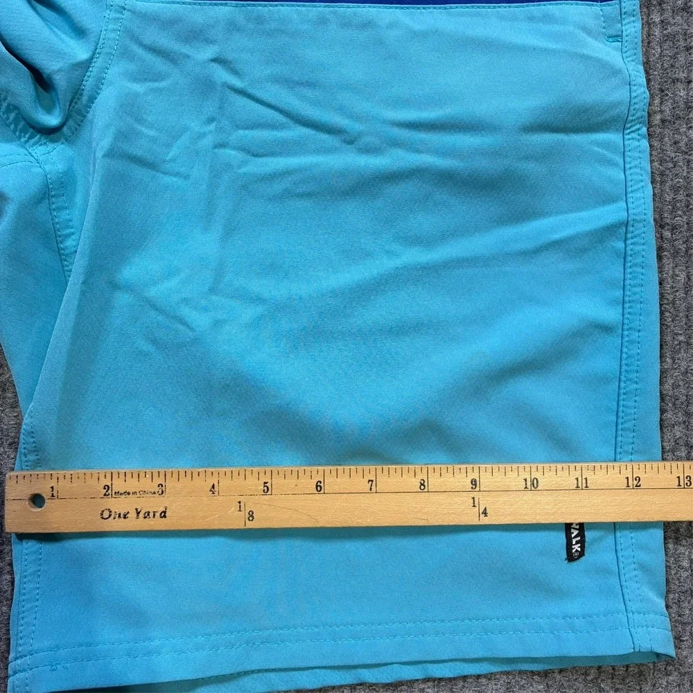 Airwalk Mens Board Shorts Size Medium Blue Tropical Panel Pull On Drawstring